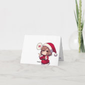 Personalisierte Flora Weihnachtsbaum Niedliche Bur Dankeskarte (Rückseite)