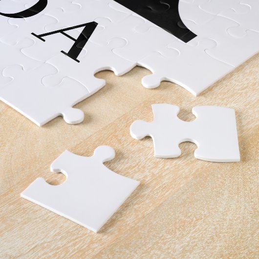 Personalisierte Floral Alphabet A Monogramm Puzzle (Seite)