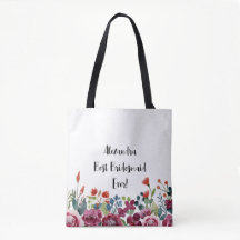 Personalisierte Floral Beste Brautjungfer Aller Ze