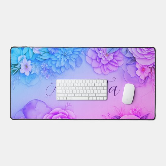 Personalisierte Floral Bliss Schreibtischmatte in  (Tastatur & Maus)