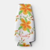 Personalisierte Floral Flasche Flaschenkühler (Vorderseite)