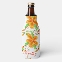 Personalisierte Floral Flasche Flaschenkühler