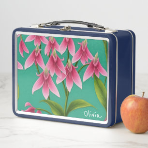 Personalisierte Floral Metal Lunchbox