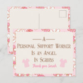 Personalisierte floral PSW Postkarte (Vorne/Hinten)