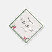 Personalisierte Floral Spray Babydusche Serviette (Ecke)