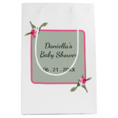 Personalisierte Floral Spray Mittlere Geschenktüte (Vorderseite)