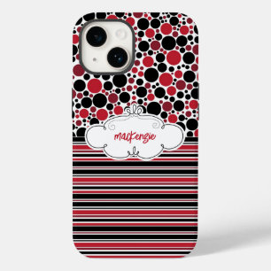 Personalisierte Floral & Stripteppiche Case-Mate iPhone 14 Hülle