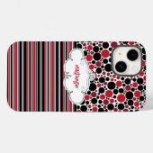 Personalisierte Floral & Stripteppiche Case-Mate iPhone Hülle (Rückseite (Horizontal))