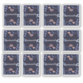 Personalisierte Floral-Vinyl-Aufkleber Aufkleber (Vorderseite)