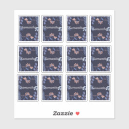 Personalisierte Floral-Vinyl-Aufkleber Aufkleber