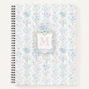 Personalisierte Florale Aquarell-Flanelldecke Notizblock