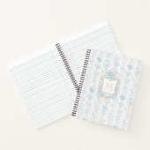Personalisierte Florale Aquarell-Flanelldecke Notizblock (Innenseite)