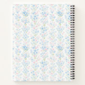 Personalisierte Florale Aquarell-Flanelldecke Notizblock (Rückseite)