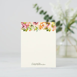 Personalisierte Florale Aquarell-Ländliche Country Mitteilungskarte