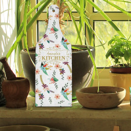 Personalisierte florale Aquarellküche Schneidebrett