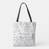Personalisierte florale Bridesmaid Totbeutel Tasche (Rückseite)