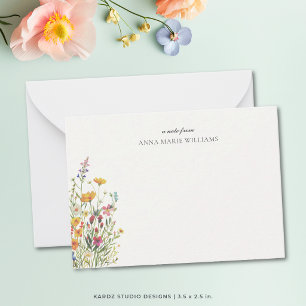 Personalisierte Florale Elegante Notizkarte im Chi Mitteilungskarte