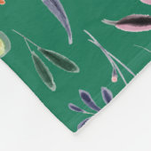Personalisierte florale Farbmonogramm Fleecedecke (Ecke)