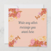 Personalisierte florale Happy Birthday Card (Rückseite)