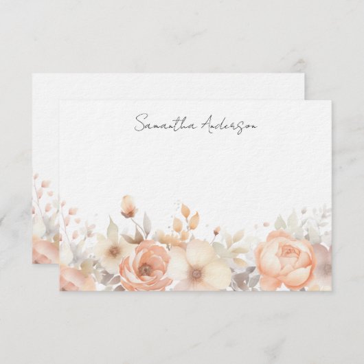 Personalisierte florale Karte anbringen (Vorne/Hinten)