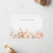 Personalisierte florale Karte anbringen (Vorderseite/Rückseite Beispiel)