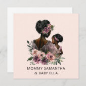 Personalisierte florale Mama und Baby (Vorne/Hinten)