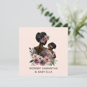 Personalisierte florale Mama und Baby