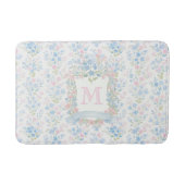 Personalisierte florale Monogramm-Badmatte Badematte (Vorderseite)