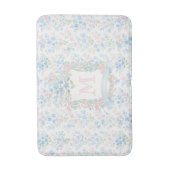 Personalisierte florale Monogramm-Badmatte Badematte (Vorderseite Vertikal)