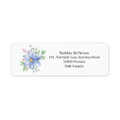 Personalisierte florale Monogramm blaue Wildblumen (Vorne)