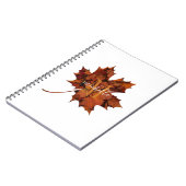 Personalisierte florale Monogramm Herbstleaf Notizblock (Linke Seite)