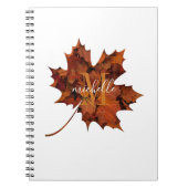 Personalisierte florale Monogramm Herbstleaf Notizblock (Vorderseite)
