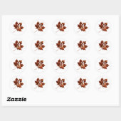 Personalisierte florale Monogramm Herbstleaf Runder Aufkleber (Blatt)