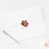 Personalisierte florale Monogramm Herbstleaf Runder Aufkleber (Umschlag)