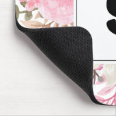 Personalisierte florale Monogramm mit anfänglicher Mousepad (Ecke)