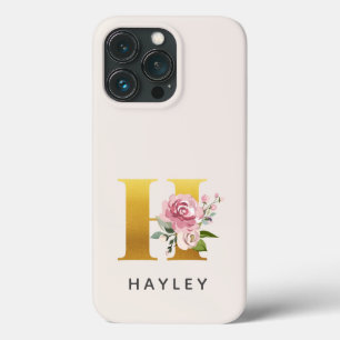 Personalisierte florale Monogramm Name Case-Mate iPhone Hülle