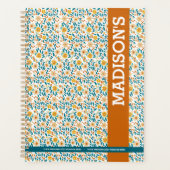 Personalisierte florale Monogramm/Name Planer (Vorderseite)