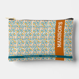 Personalisierte florale Monogramm/Name Zubehörtasche