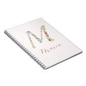 Personalisierte florale Monogramm Notizblock (Rechte Seite)