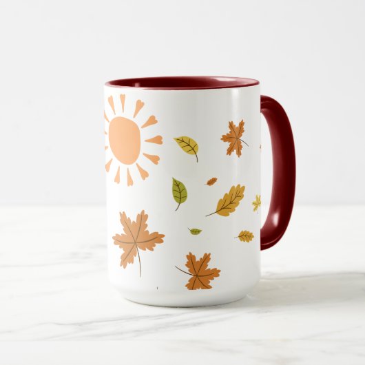 Personalisierte florale Monogramm-Tasse Tasse (VorderseiteRechts)