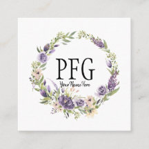 Personalisierte florale Monogramm-Violetten-Wildbl