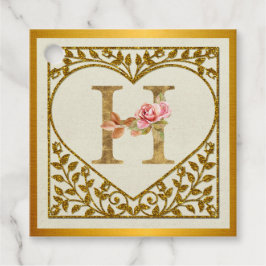 Personalisierte florale Monogramm von A bis Z Geschenkanhänger