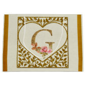 Personalisierte florale Monogramm von A bis Z Große Geschenktüte (Vorderseite)