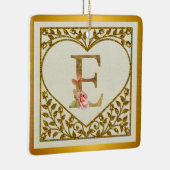 Personalisierte florale Monogramm von A bis Z Keramikornament (Rechts)