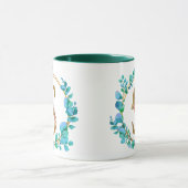 Personalisierte florale Monogramm von A bis Z Tass Tasse (Zentrum)