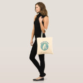 Personalisierte florale Monogramm von A bis Z Tragetasche (Vorderseite (Model))