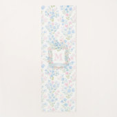 Personalisierte florale Monogramm-Yogamatte Yogamatte (Vorderseite)