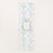 Personalisierte florale Monogramm-Yogamatte Yogamatte (Rückseite)