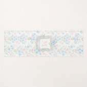 Personalisierte florale Monogramm-Yogamatte Yogamatte (Vorderseite (Horizontal))
