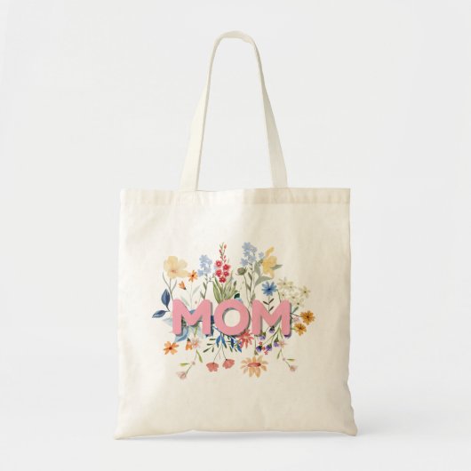 Personalisierte Florale Muttis-Tasche Tragetasche (Vorne)